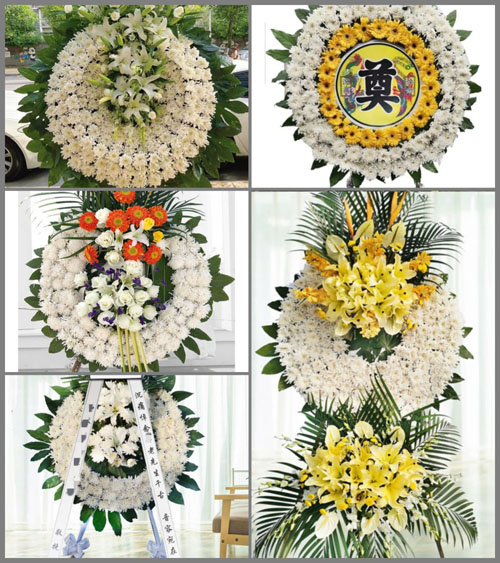 山东青岛平度市明村镇大驾埠村花圈速递